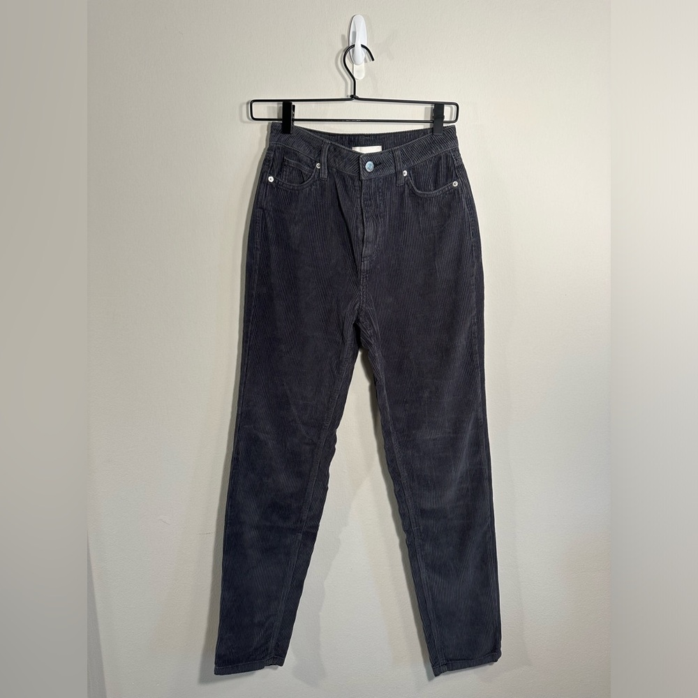 BDG High Waisted Dark Grey Corduroy Mom Jeans